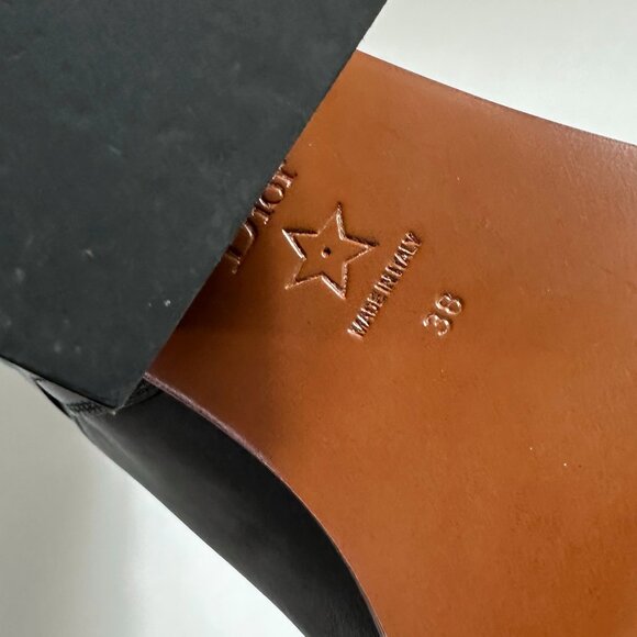 Dior Diorider Over‑the‑Knee Black Leather Riding Boots Size 38/ US 7.5 - 8 - Picture 7 of 11